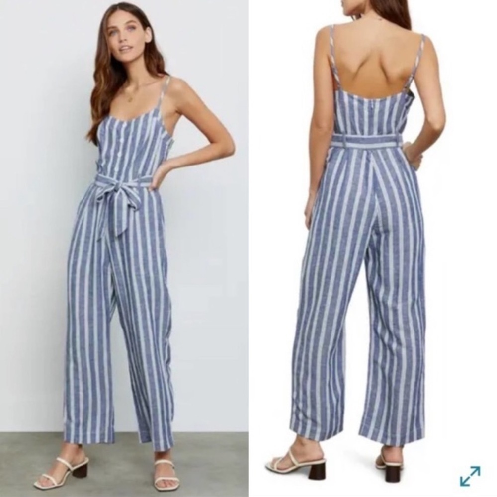 Rails Harper Normandy Stripe Jumpsuit Large - image 1